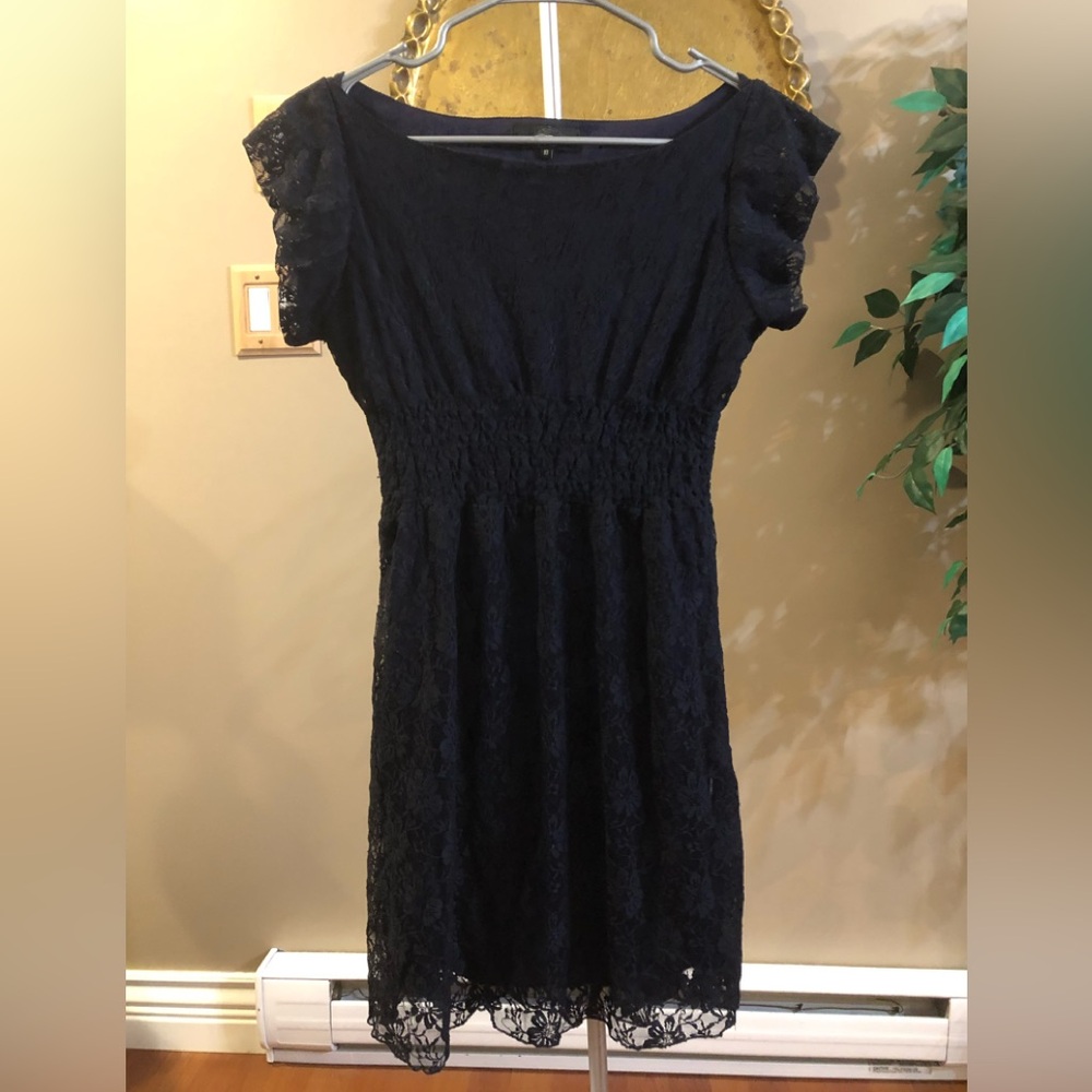 Blue lace dress